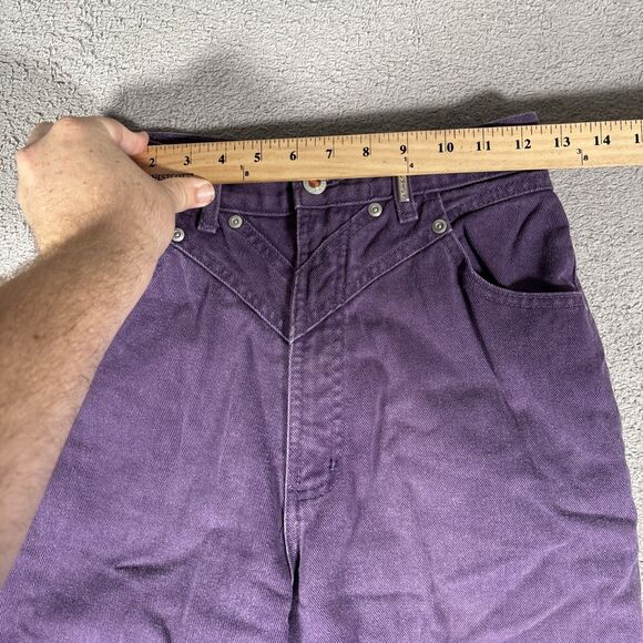Vintage Rockies Rocky Mountain Jeans Western Bareback Purple Women Size 25WX35L - Picture 9 of 16